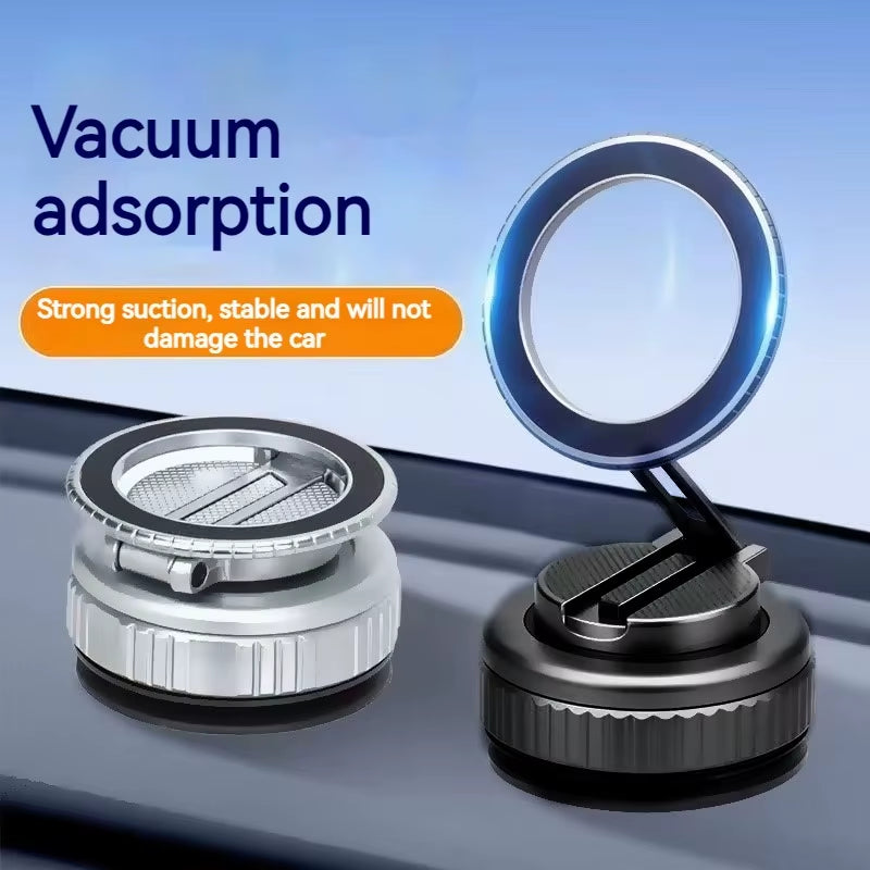 Metal Vacuum Magnetic Car Phone Holder Mount Adjustable Suction Foldable Phone Stand for Mirro Gym Bath Shower Home